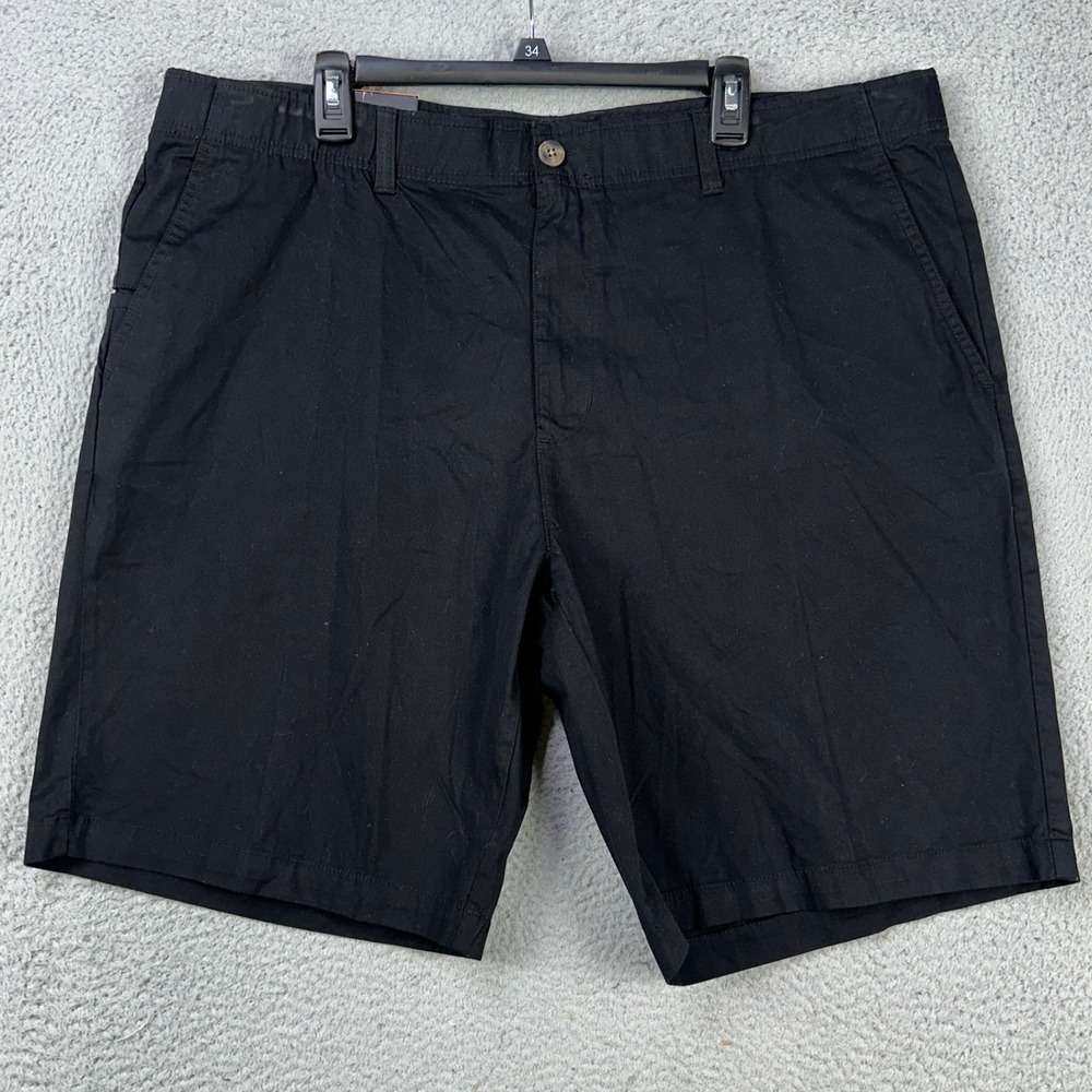 Architect Active Flex Mens Tech Pocket Shorts 42 Black Flat Front Stretch NEW
